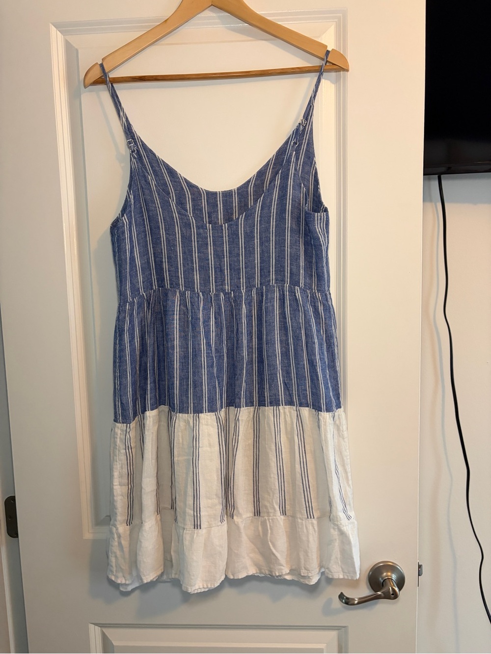 Rails | Blue and White Striped Spaghetti Strap Mini Dress - Picture 4 of 8